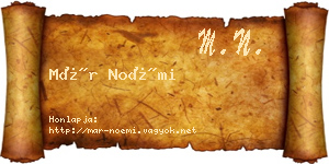 Már Noémi névjegykártya
