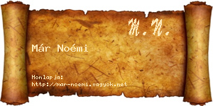 Már Noémi névjegykártya